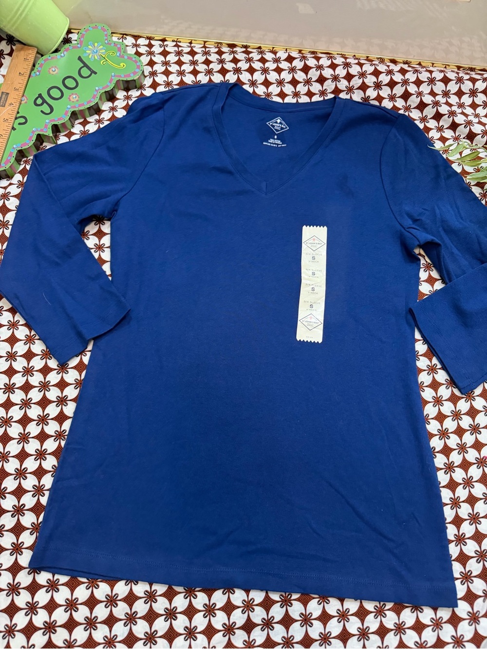 Classic V-Neck Blue Tee